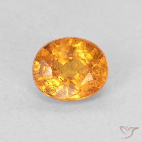 0.59ct 天然 ミディアムオレンジ スペサルティン ガーネット, 楕円形, VS