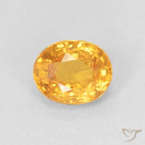 0.57ct 天然 ミディアムオレンジ スペサルティン ガーネット, 楕円形, VS