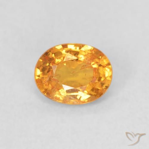 0.43ct 天然 オレンジゴールド スペサルティン ガーネット, 楕円形, VS
