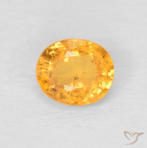 0.52ct 天然 ダークオレンジゴールド スペサルティン ガーネット, 楕円形, VS