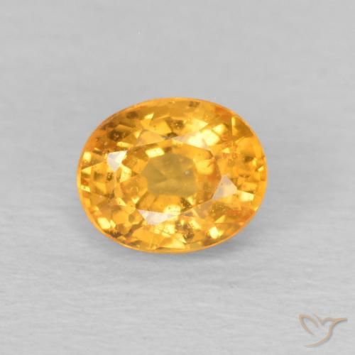 0.58ct 天然 ダークオレンジゴールド スペサルティン ガーネット, 楕円形, VS