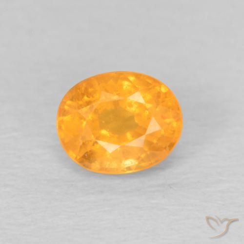 0.61ct 天然 オレンジゴールド スペサルティン ガーネット, 楕円形, VS