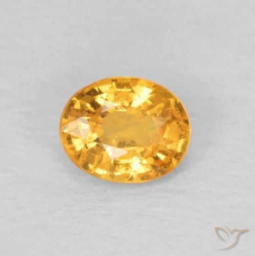 0.43ct 天然 オレンジゴールド スペサルティン ガーネット, 楕円形, VS