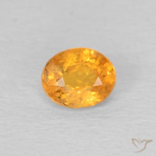 0.36ct 天然 ミディアムオレンジ スペサルティン ガーネット, 楕円形, VS-SI