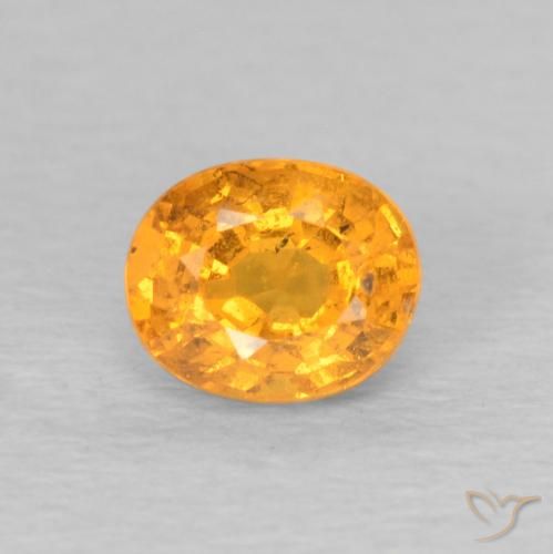 0.64ct 天然 ハニーオレンジ スペサルティン ガーネット, 楕円形, VS