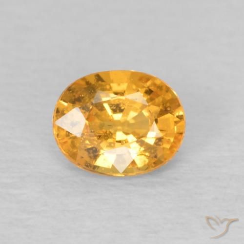 0.49ct 天然 Medium Light-Orange スペサルティン ガーネット, 楕円形, VS