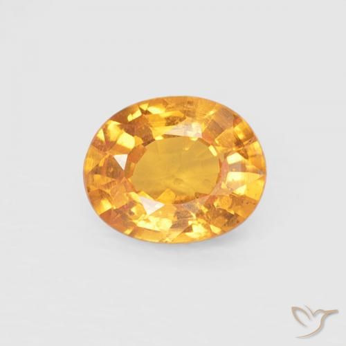 0.43ct 天然 ミディアムオレンジ スペサルティン ガーネット, 楕円形, VS