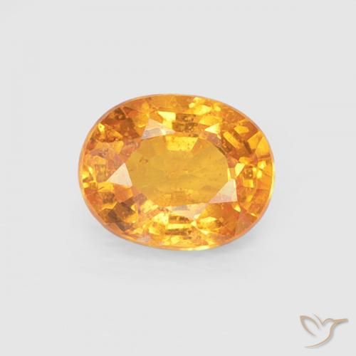 0.57ct 天然 アプリコットオレンジ スペサルティン ガーネット, 楕円形, VS