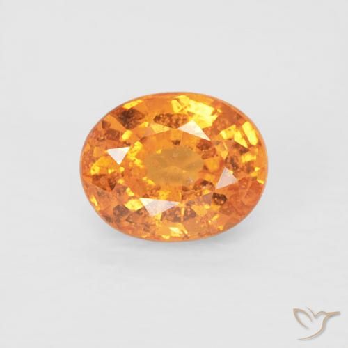 0.58ct 天然 ミディアムオレンジ スペサルティン ガーネット, 楕円形, VS