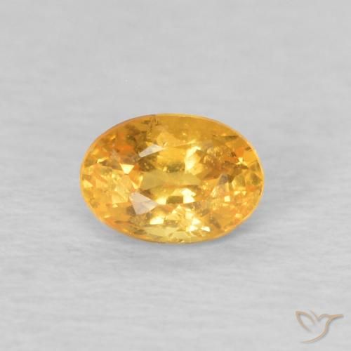 0.22ct 天然 明るいゴールド スペサルティン ガーネット, 楕円形, VS