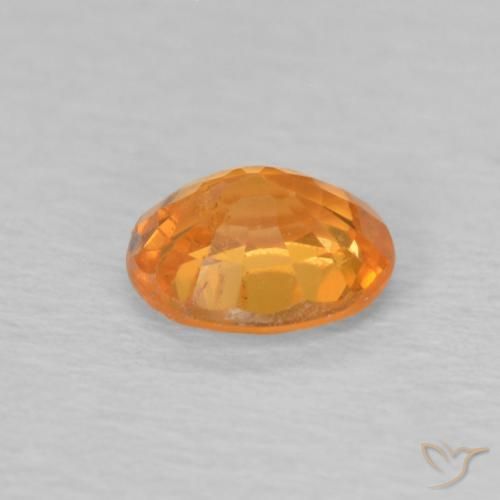 0.50カラットの天然鮮やかなオレンジスペサルティン ガーネット、楕円形、VS