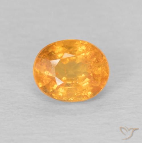 0.62ct 天然 濃いオレンジ スペサルティン ガーネット, 楕円形, VS