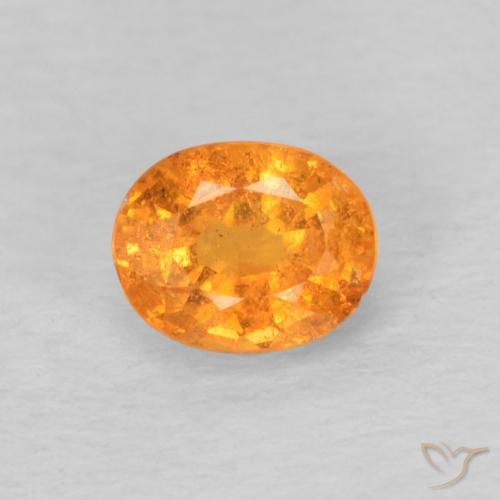 0.58ct 天然 鮮やかなオレンジ スペサルティン ガーネット, 楕円形, VS-SI
