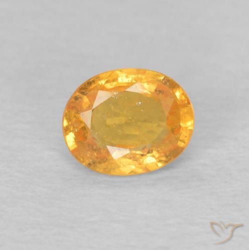 0.41ct 天然 鮮やかなオレンジ スペサルティン ガーネット, 楕円形, VS-SI