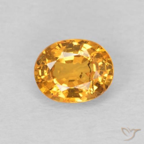0.56ct 天然 ハニーオレンジ スペサルティン ガーネット, 楕円形, VS-SI