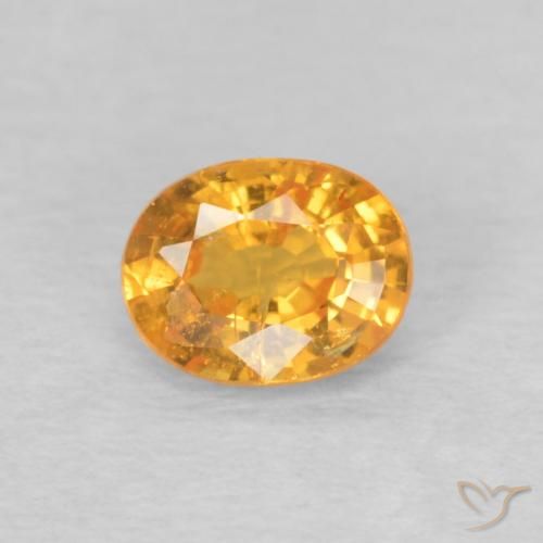 0.46ct 天然 ミディアムオレンジ スペサルティン ガーネット, 楕円形, VS-SI