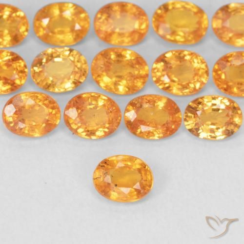 0.28ct 天然 ミディアムオレンジ スペサルティン ガーネット, 楕円形, VS