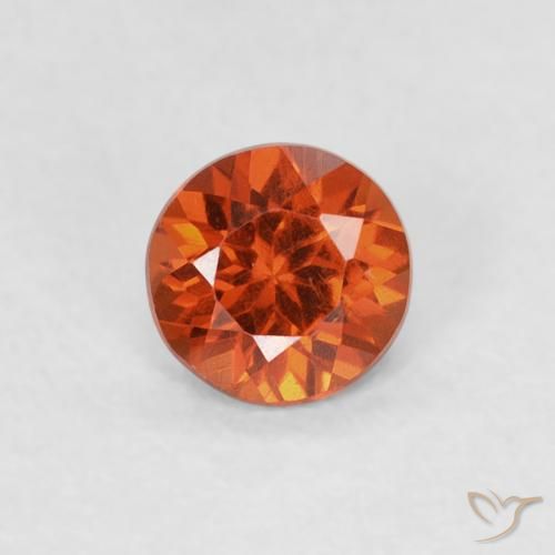 0.39ct 天然 ファイアオレンジ スペサルティン ガーネット, ラウンド, SI