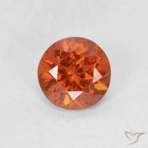 0.48ct 天然 ウォームオレンジ スペサルティン ガーネット, ラウンド, SI