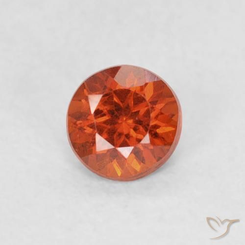 0.33ct 天然 ミディアムオレンジ スペサルティン ガーネット, ラウンド, SI