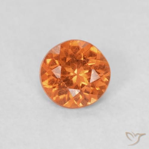 0.23ct 天然 ファイアオレンジ スペサルティン ガーネット, ラウンド, SI