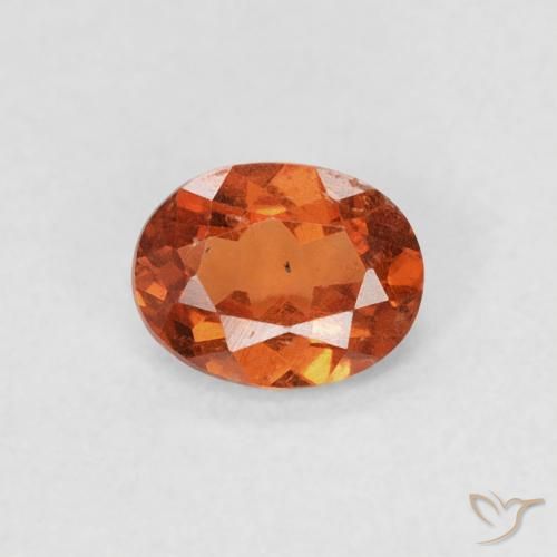 0.39ct 天然 アンバーオレンジ スペサルティン ガーネット, 楕円形, SI