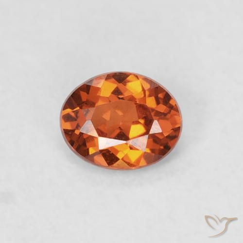 0.36ct 天然 赤みがかったオレンジ スペサルティン ガーネット, 楕円形, VS