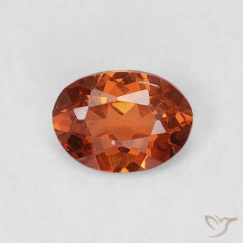 0.39ct 天然 ディープオレンジ スペサルティン ガーネット, 楕円形, SI