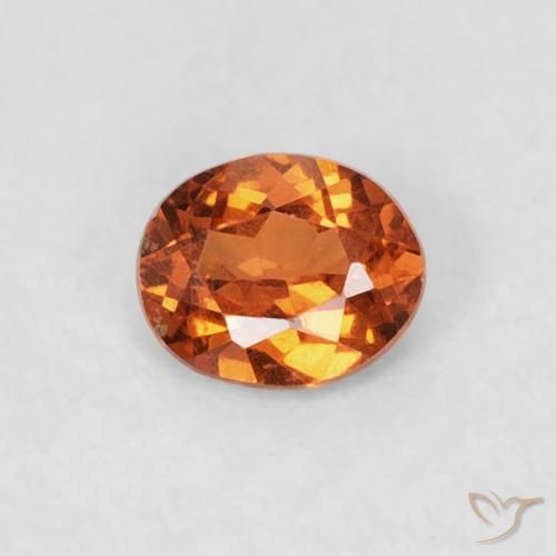 0.25ct 天然 ディープオレンジ スペサルティン ガーネット, 楕円形, VS-SI