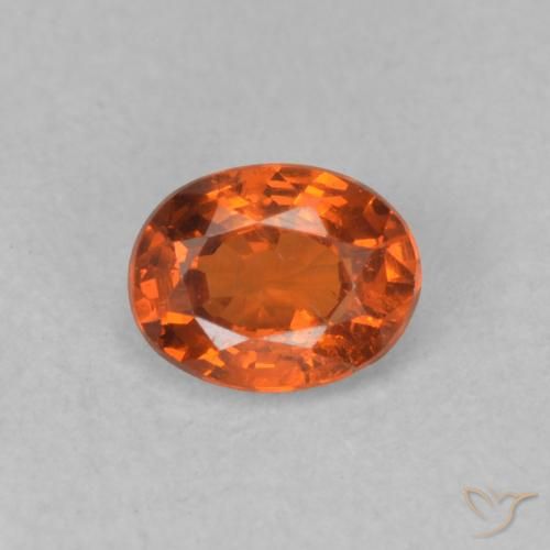 0.48ct 天然 ディープオレンジ スペサルティン ガーネット, 楕円形, VS