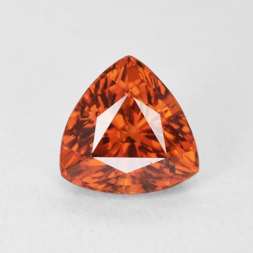 2.25ct 天然 アンバーオレンジ スペサルティン ガーネット, トリリオン, VVS-VS