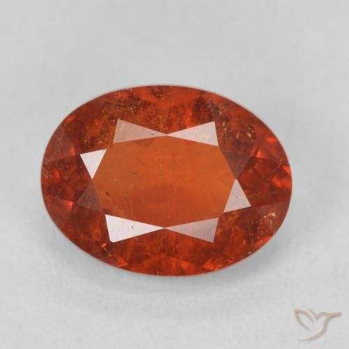 2.98ct 天然 ファイアレッド スペサルティン ガーネット, 楕円形, SI
