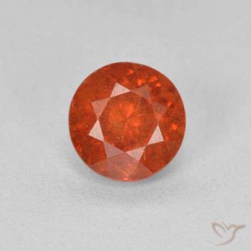 1.57ct 天然 赤みがかったオレンジ スペサルティン ガーネット, ラウンド, SI