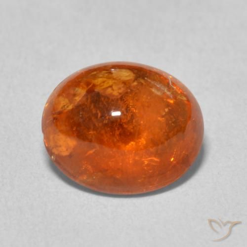 4.78ct 天然 赤みがかったオレンジ スペサルティン ガーネット, 楕円形, 透明