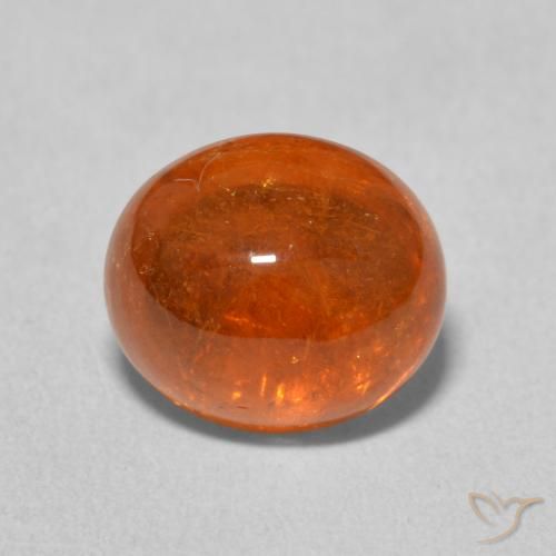 4.38ct 天然 ミディアムオレンジ スペサルティン ガーネット, 楕円形, 透明