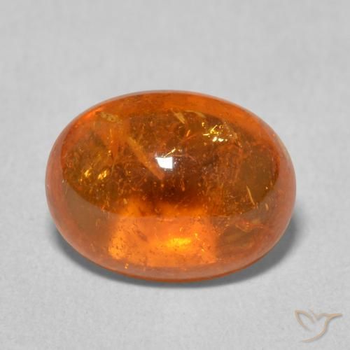 4.88ct 天然 赤みがかったオレンジ スペサルティン ガーネット, 楕円形, 透明