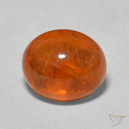 4.85ct 天然 ミディアムオレンジ スペサルティン ガーネット, 楕円形, 透明