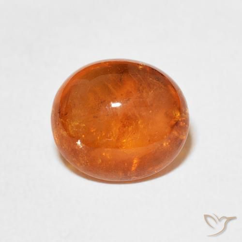 3.68ct 天然 ミディアムオレンジ スペサルティン ガーネット, 楕円形, 透明