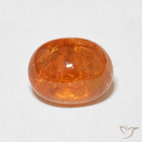 3.09ct 天然 ミディアムオレンジ スペサルティン ガーネット, 楕円形, 透明