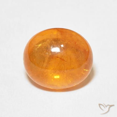 4.56ct 天然 アンバーオレンジ スペサルティン ガーネット, 楕円形, 透明