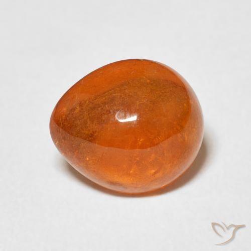 3.04ct 天然 ミディアムオレンジ スペサルティン ガーネット, 洋梨の形, 透明