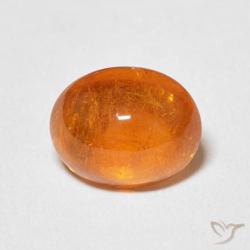 4.21ct 天然 ミディアムオレンジ スペサルティン ガーネット, 楕円形, 透明