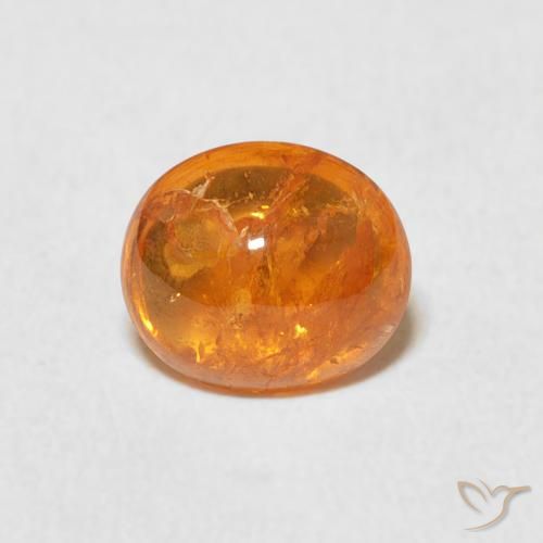 1.76ct 天然 アンバーオレンジ スペサルティン ガーネット, 楕円形, 透明
