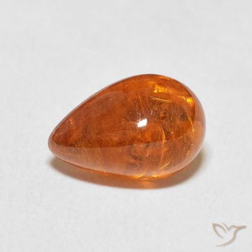 4.10ct 天然 アンバーオレンジ スペサルティン ガーネット, 楕円形, 透明