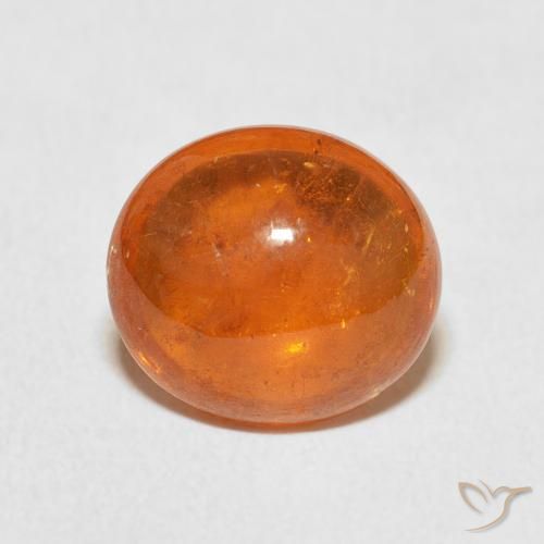 5.54ct 天然 アンバーオレンジ スペサルティン ガーネット, 楕円形, 透明