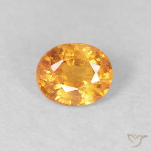 0.55ct 天然 ミディアムオレンジ スペサルティン ガーネット, 楕円形, VS