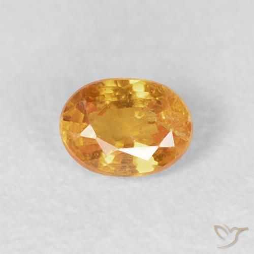 0.25ct 天然 オレンジゴールド スペサルティン ガーネット, 楕円形, VS-SI