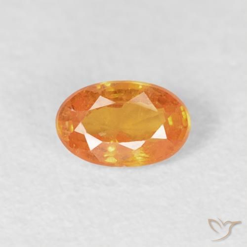 0.30ct 天然 濃いオレンジ スペサルティン ガーネット, 楕円形, VS-SI