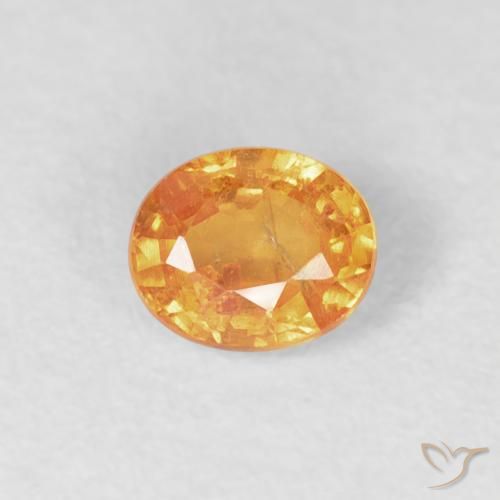 0.49ct 天然 ミディアムオレンジ スペサルティン ガーネット, 楕円形, VS-SI