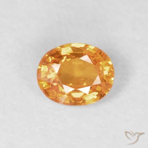 0.41ct 天然 ミディアムオレンジ スペサルティン ガーネット, 楕円形, VS-SI